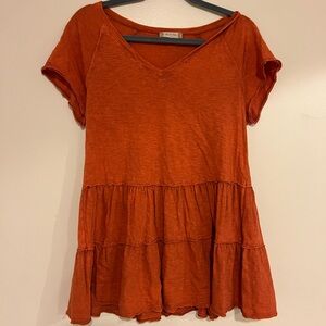 Altar'd State Cuffed Sleeve Tiered Blouse